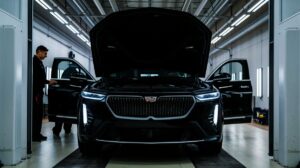 2025-Cadillac-in-Paint-Booth-Collision-Repair-Services-Bluffton-In-Lorens-Body-Shop