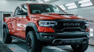 RAM Collision Repair ram in paintbooth