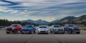 Chevrolet car line up-GMC collision repair at Lorens body shop