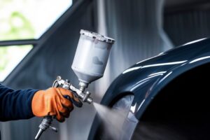 Portland Body Shop paint spraying