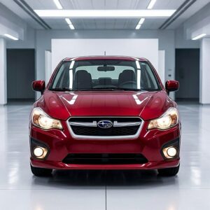 Red subaru- Fender repair Lorens Body Shop