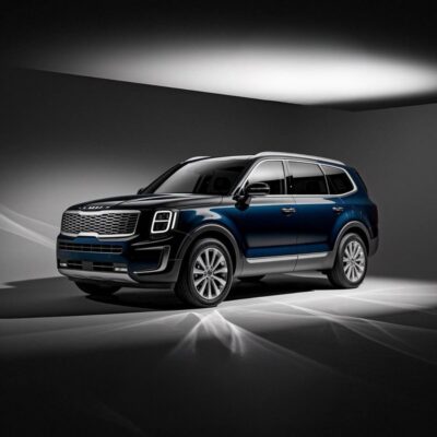 Blue Kia Suv-Lorens Body Shop